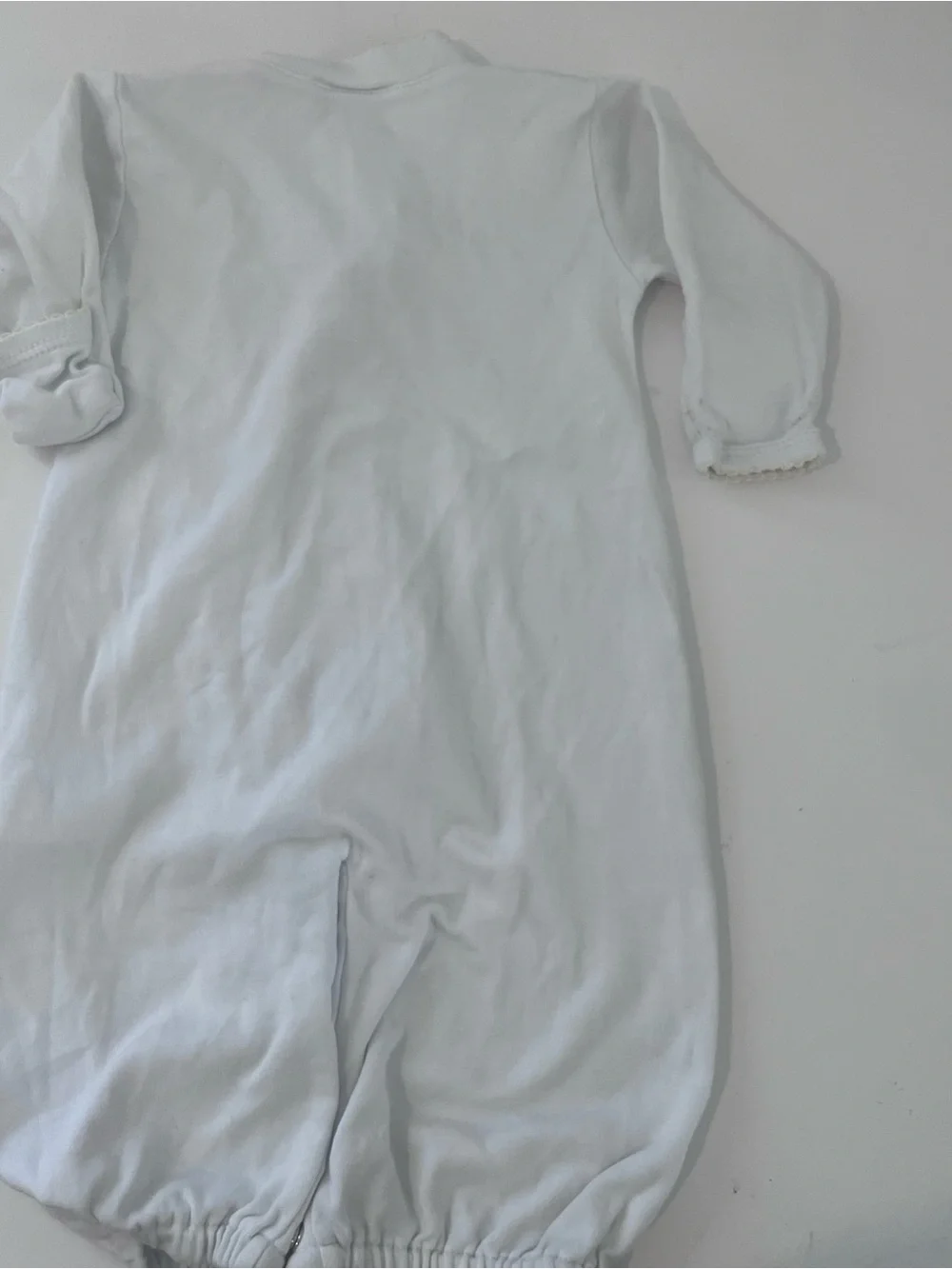 Kissy Kissy Baby Converter Gown Neutral Preemie White With Yellow Embroidery